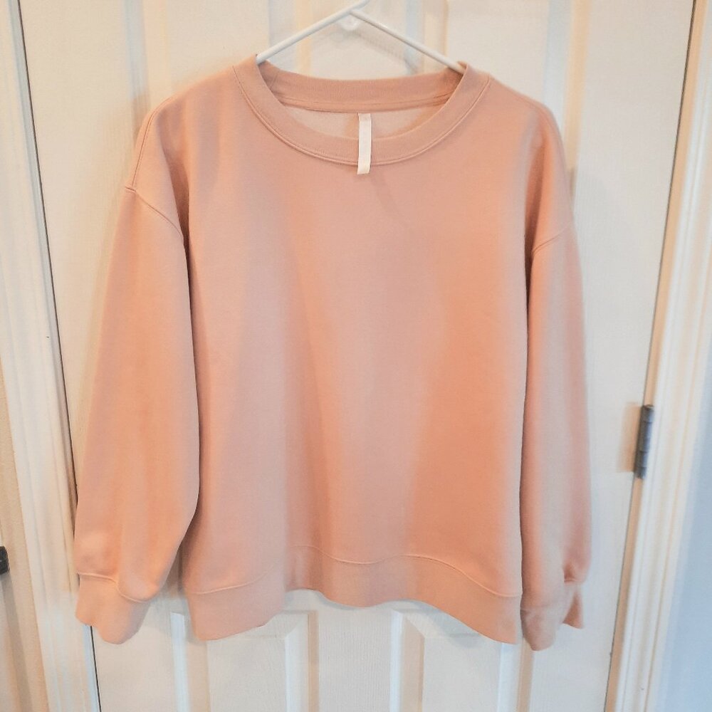 Fabletics Classic Workout Sweatshirt in Blush, Size M
